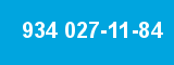 934 027-11-84 934 027-11-84